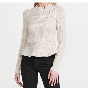 Jonathan Simkhai Andi Cream Cardigan Sweater